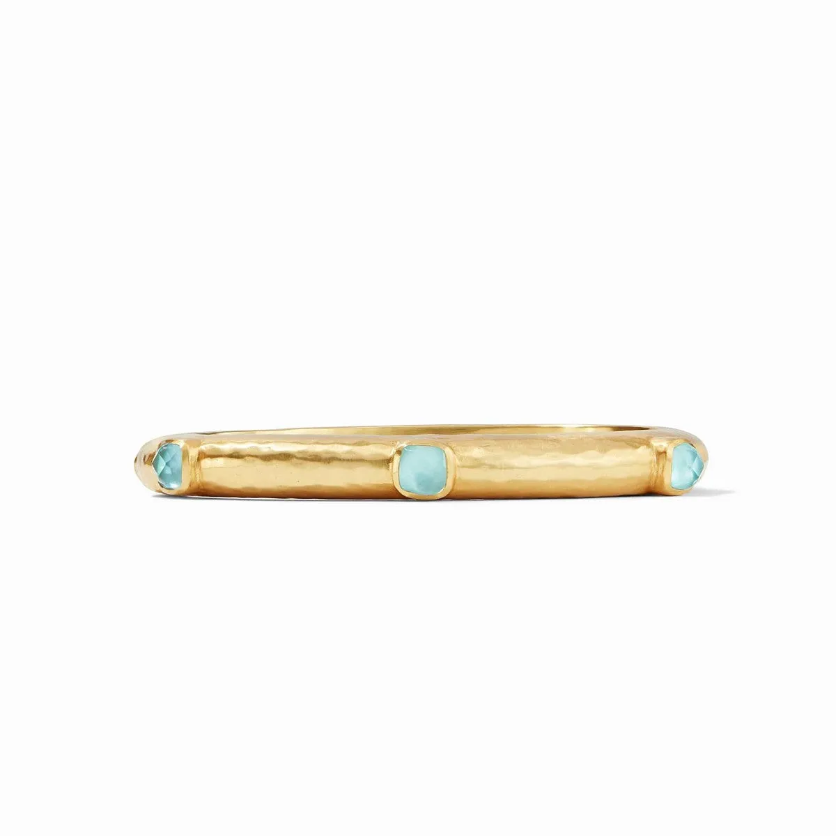 Catalina Stone Hinge Bangle - Iridescent Jade Green