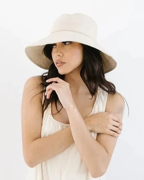 Chandler Linen Bucket Hat - Natural