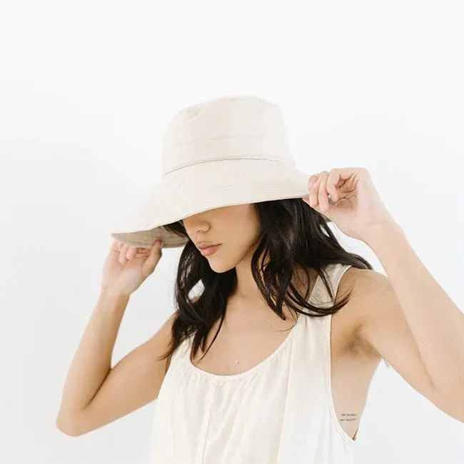 Chandler Linen Bucket Hat - Natural