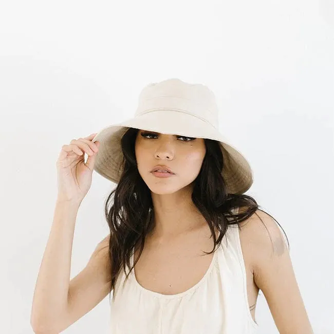 Chandler Linen Bucket Hat - Natural