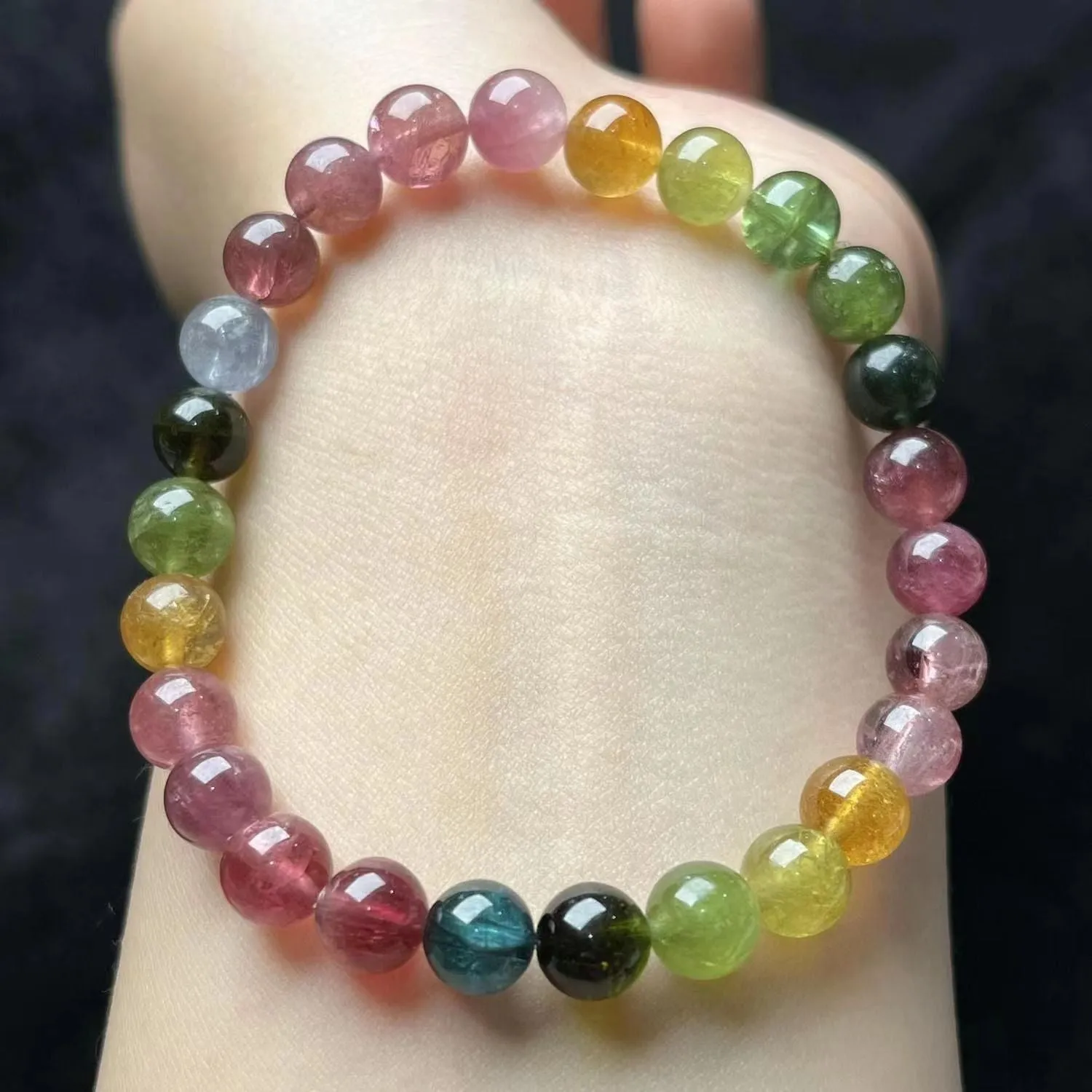 Chinese Color Tourmaline Jade Bracelet Special-interest Design