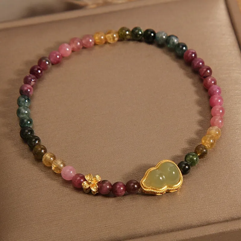 Chinese Color Tourmaline Jade Bracelet Special-interest Design