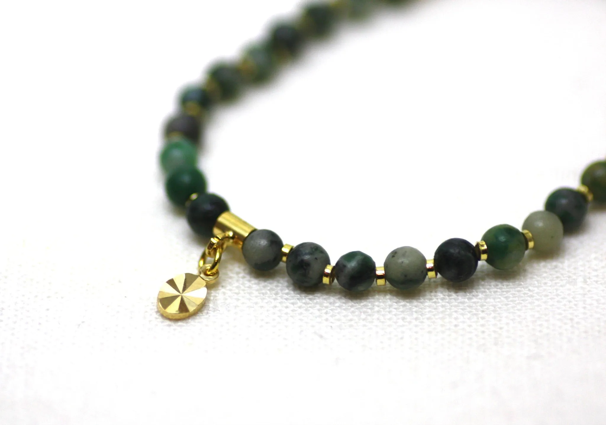 Ching Hai Jade and Gold Wrist Tasbih