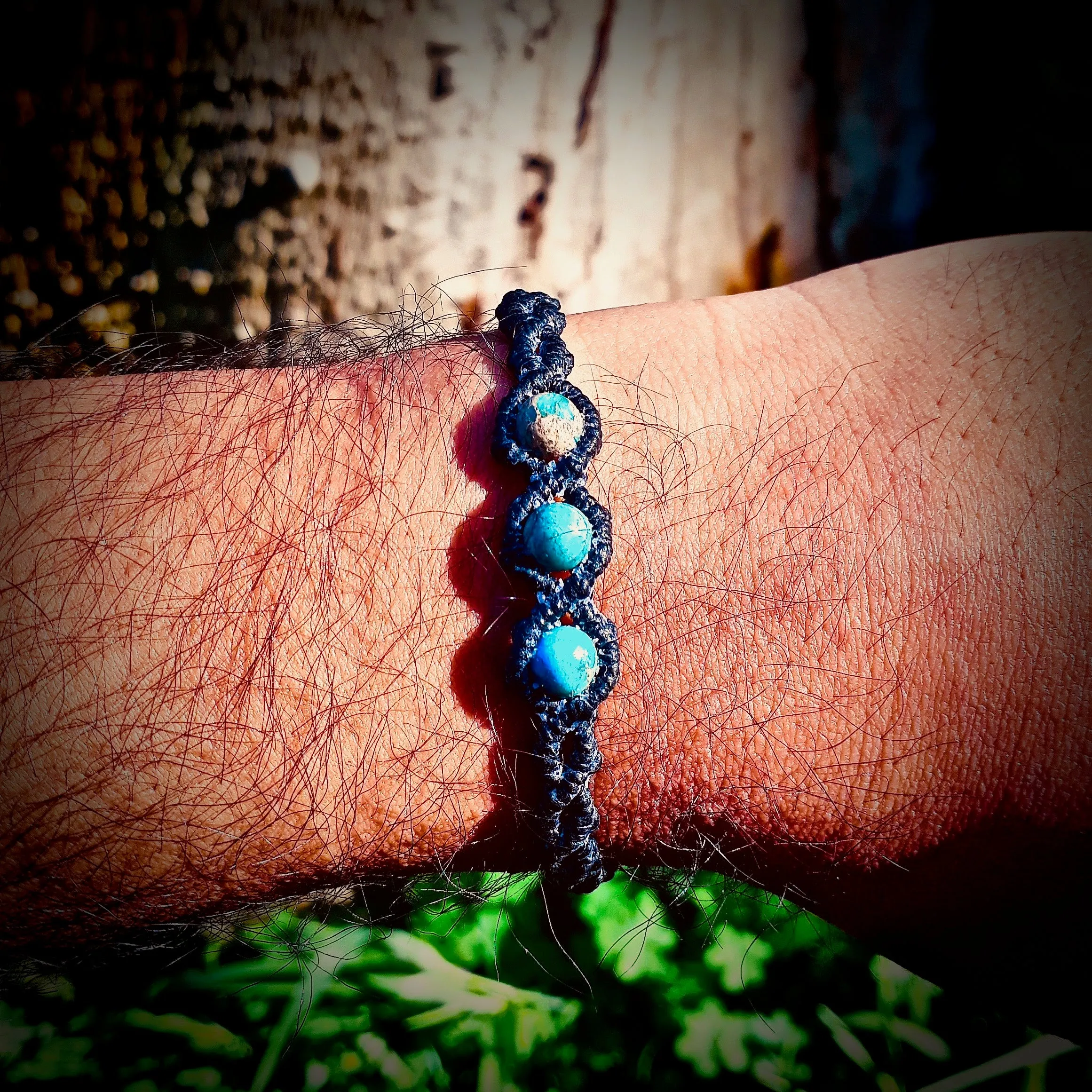 Chrysocolla beads bracelet