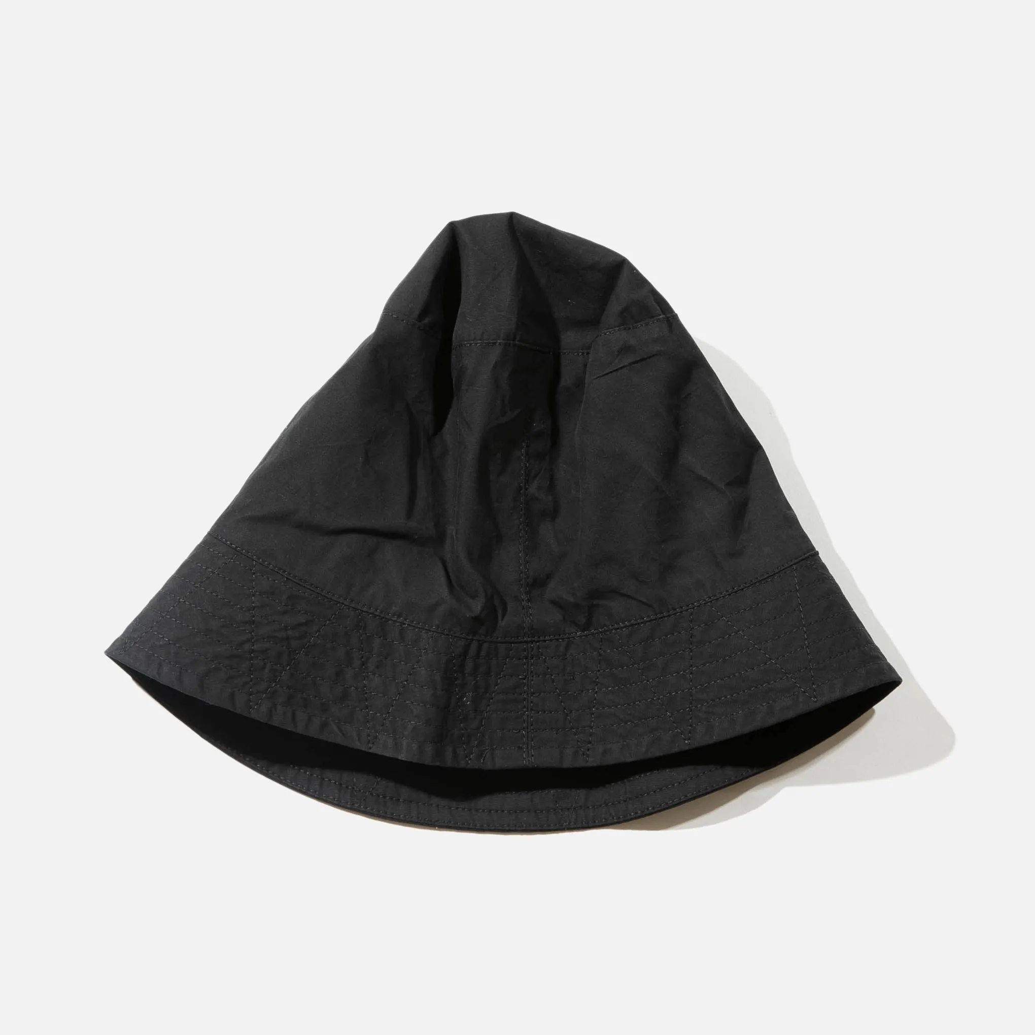 Cotton Duracloth Poplin Bucket Hat - Black