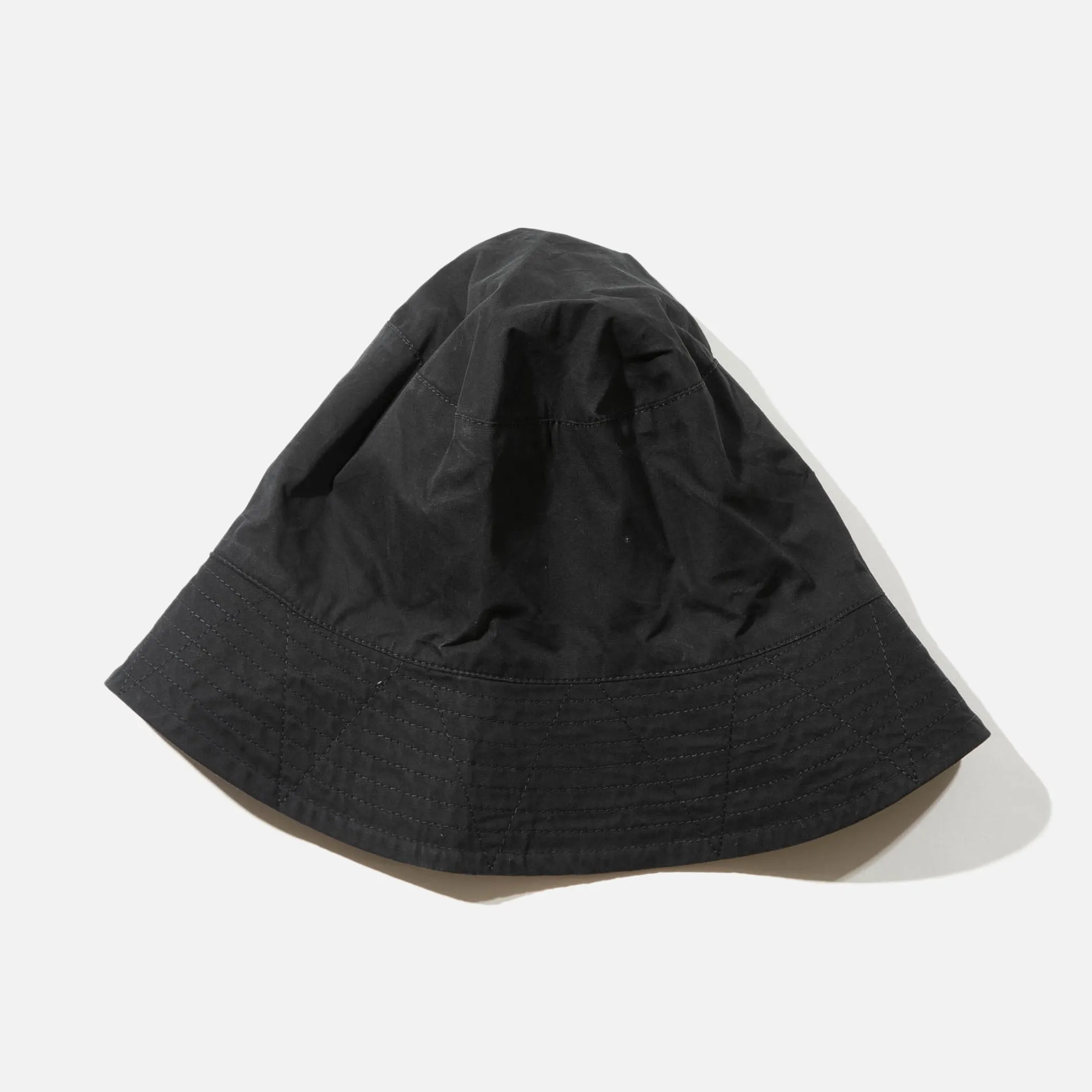 Cotton Duracloth Poplin Bucket Hat - Black