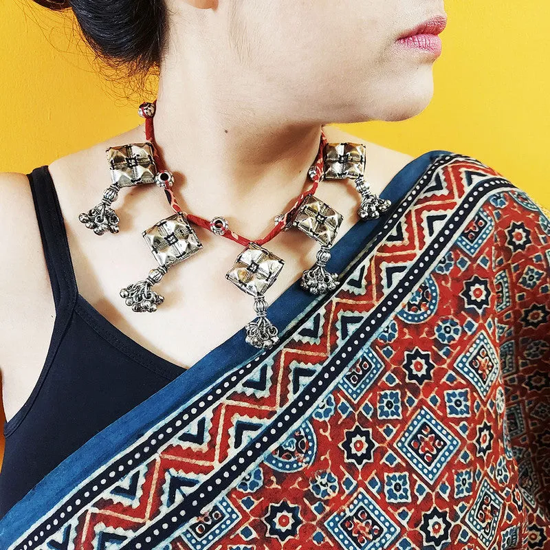 Cotton Neckpiece | Tribal Ajrakh | Multicolour