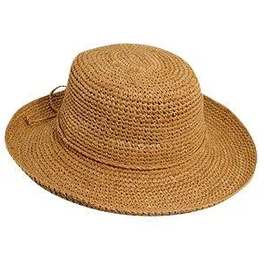 Cross country - Scala L551OS Tea Packable/Crushable Raffia Straw Bucket Hat