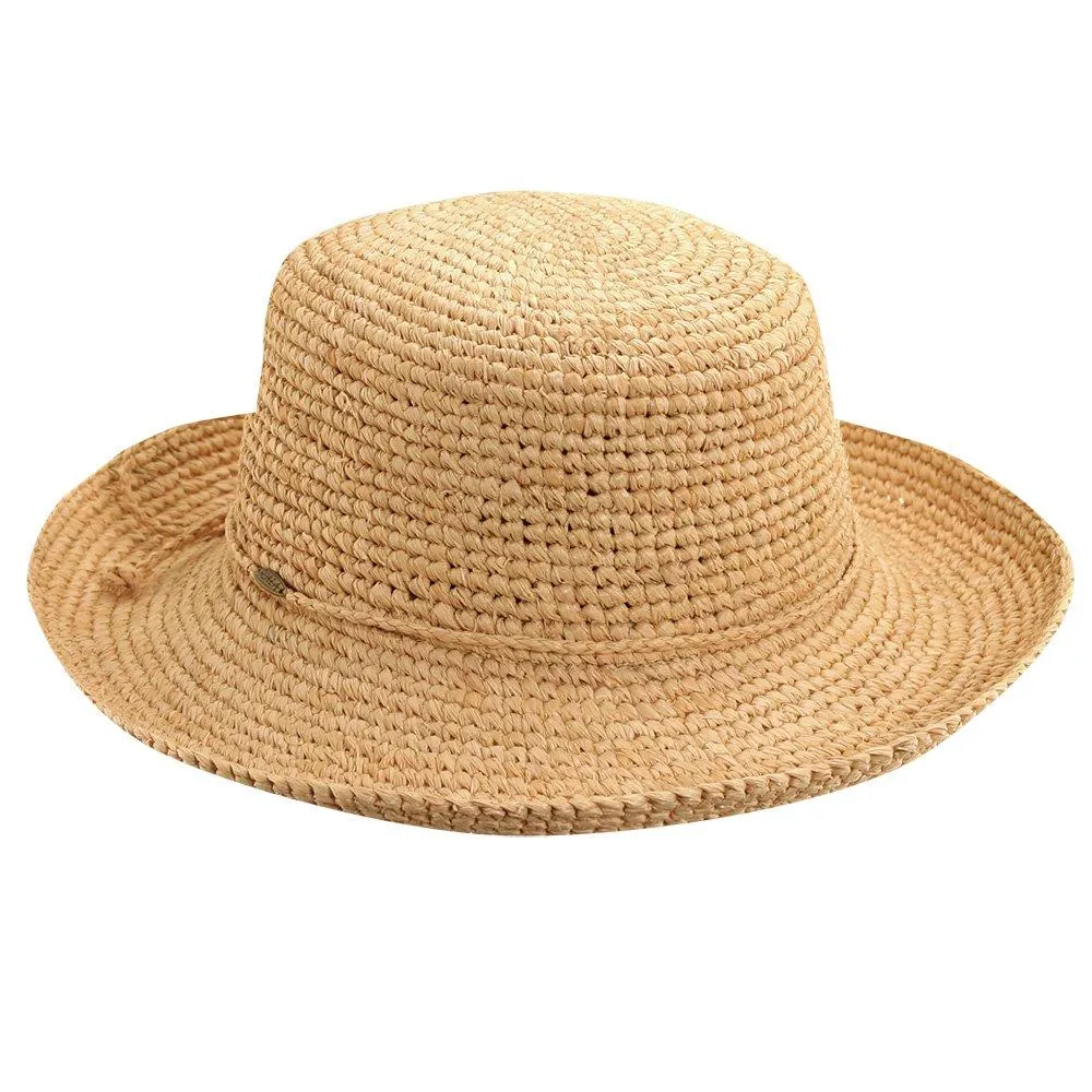 Cross country - Scala L551OS Tea Packable/Crushable Raffia Straw Bucket Hat