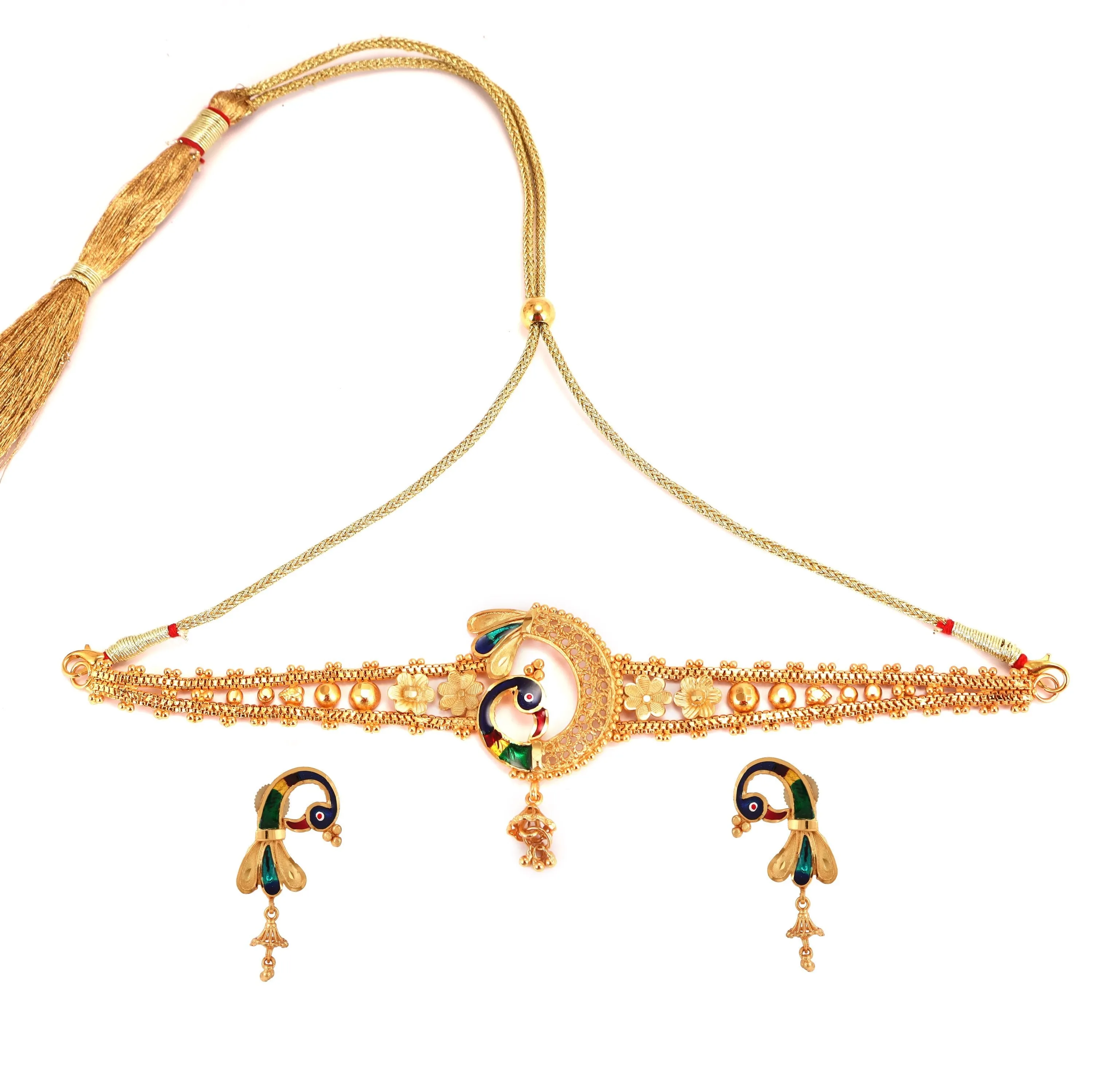 Dancing Peacock Choker Set