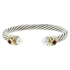 David Yurman Pearl Albion Cable Classic Cuff