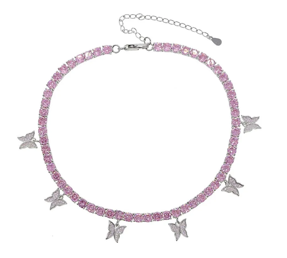 Diamante Butterfly Choker