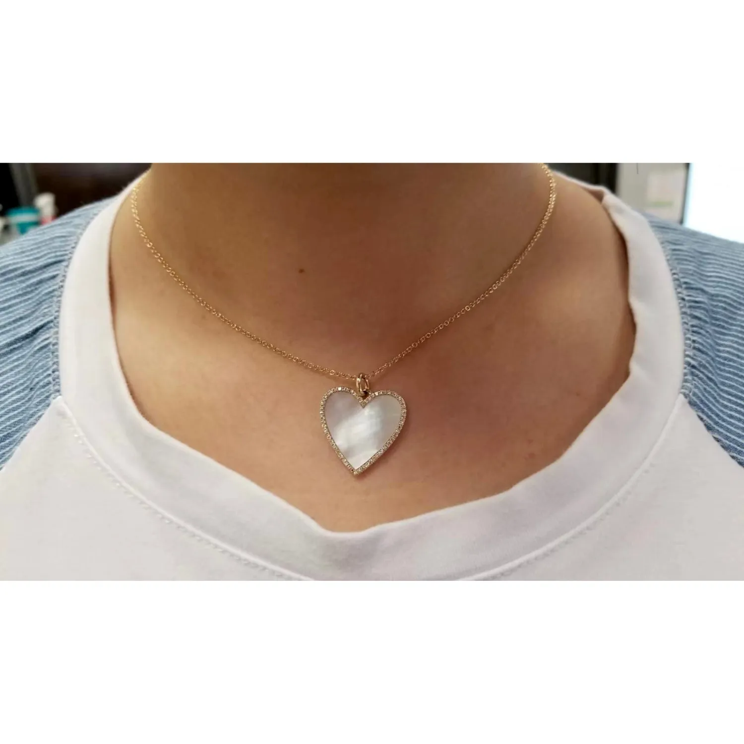 Diamond Turquoise Heart Pendant