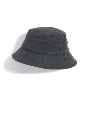 EDVARD | Bucket Hat With Earflaps | Grey Melange