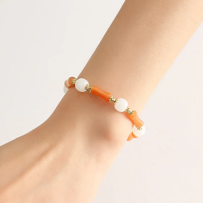 Elegant Chinese Style Jade and Aventurine Bracelet - Fortune's Favor Collection