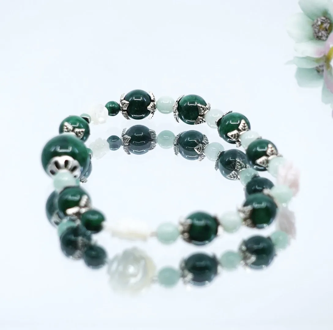 Elf Forest Beaded Jade Bracelet