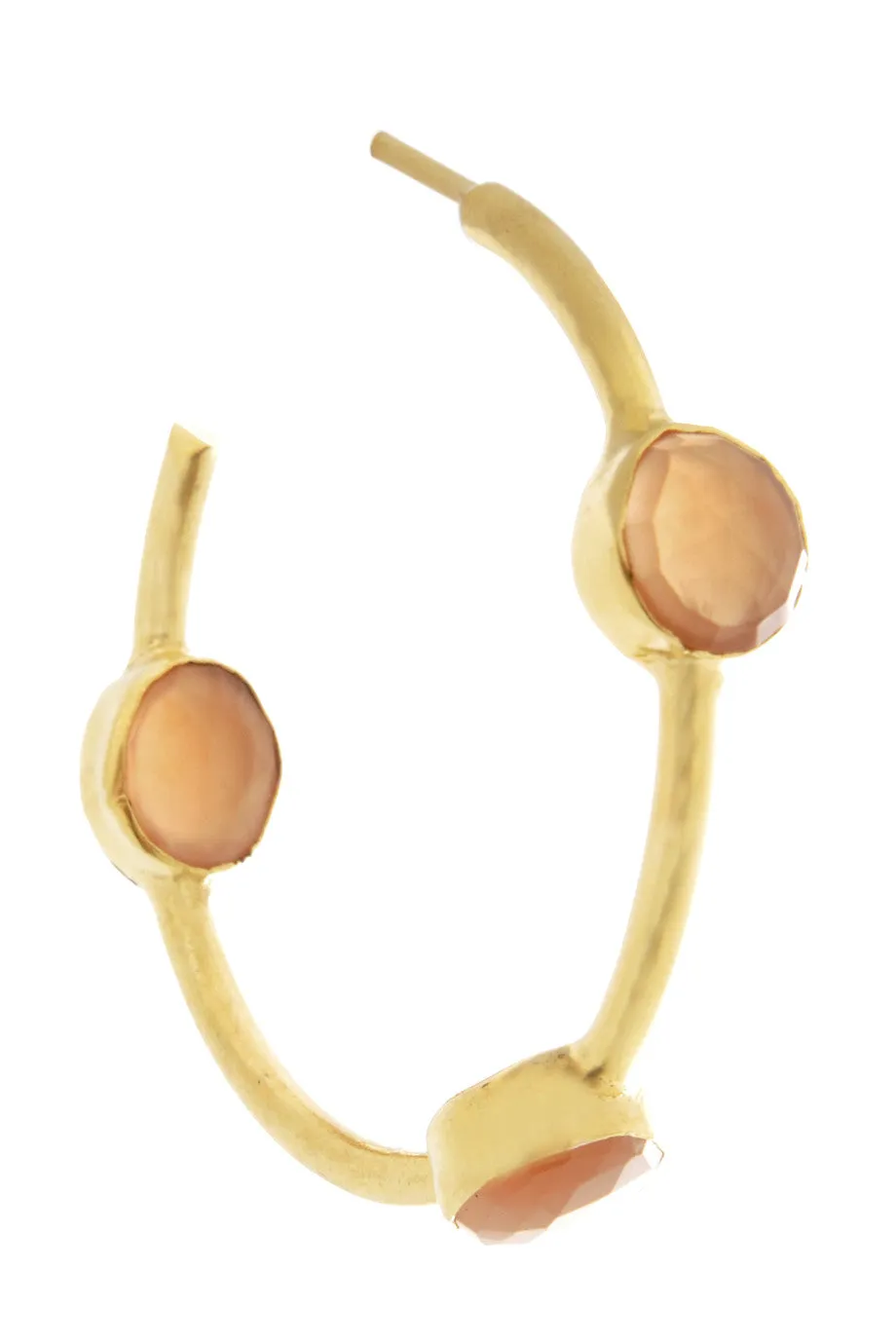 ELYSSA BASS MOONSTONE Hoop Earrings