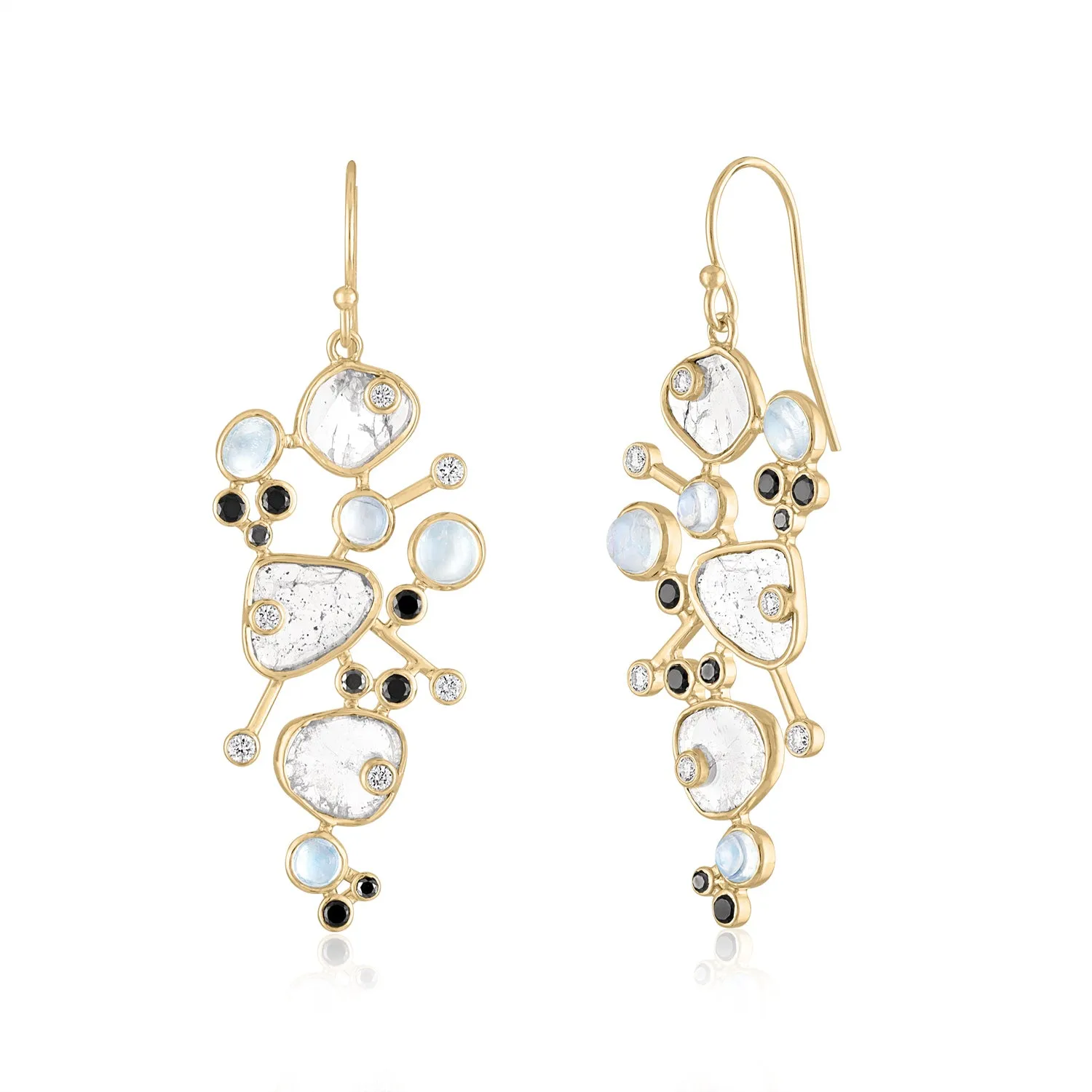 ETHERIA CLUSTER EARRINGS MOONSTONES