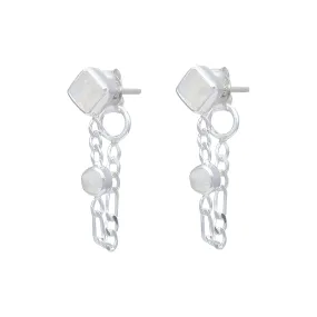 Evie Sterling Silver Rainbow Moonstone Studs