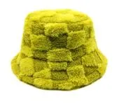 Fluffy Chessboard Bucket Hat