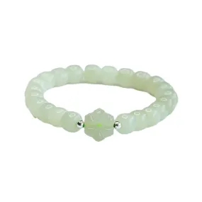 Fortune's Favor Sterling Silver Jade Bead Bracelet for Women