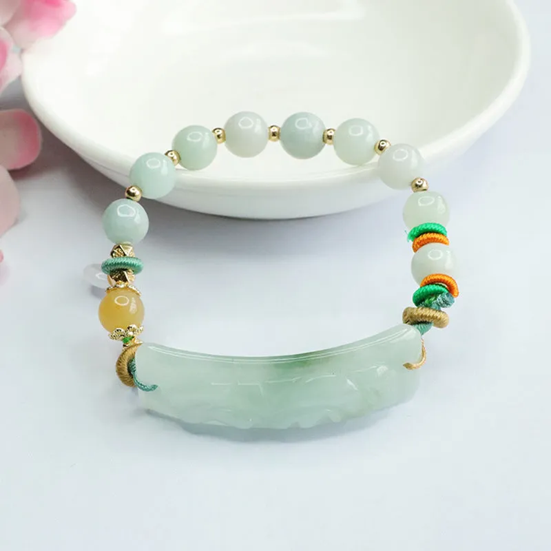 Fortune's Favor Sterling Silver Jade Bracelet by Planderful Collection