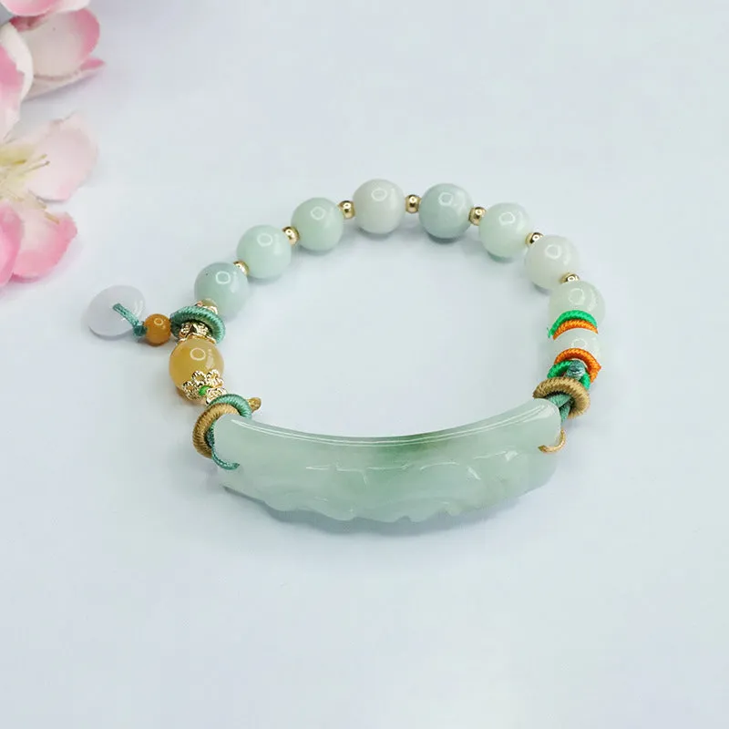 Fortune's Favor Sterling Silver Jade Bracelet by Planderful Collection