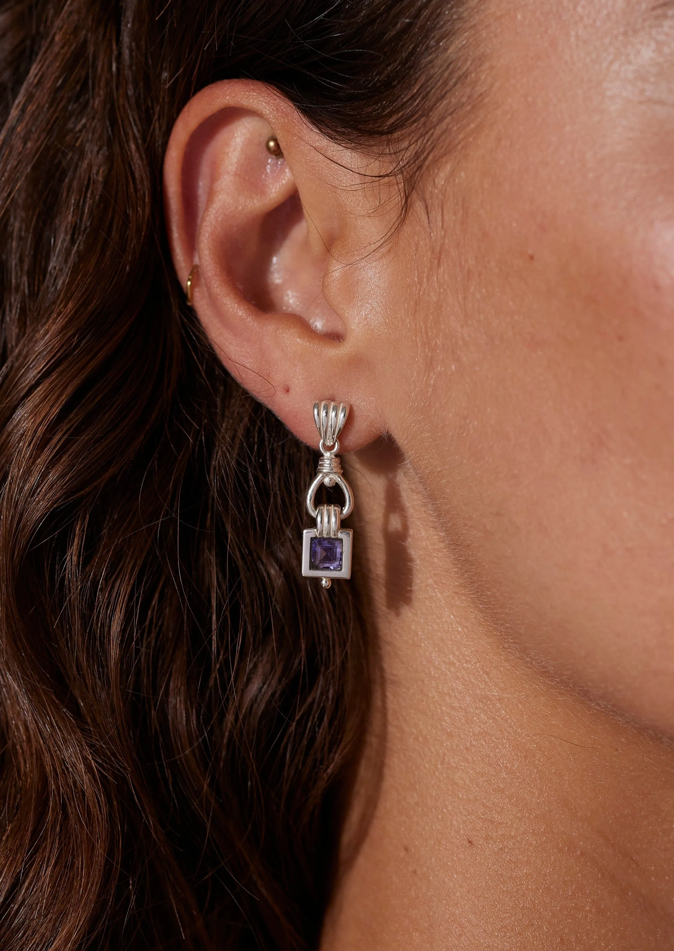 Freya Iolite Silver Earrings