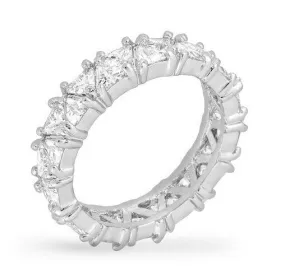 Freya Trillion Cut Eternity Stackable Ring | 6ct