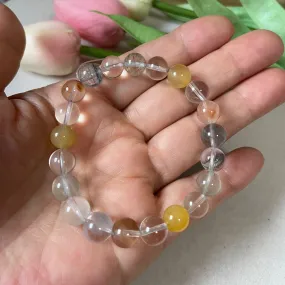 Geniune High Quality 9mm Rabbit Hair Natural Crystal Bracelet | Natural Stone Bead Bracelet | Stretchy Bracelet | Healing Crystal Bracelet