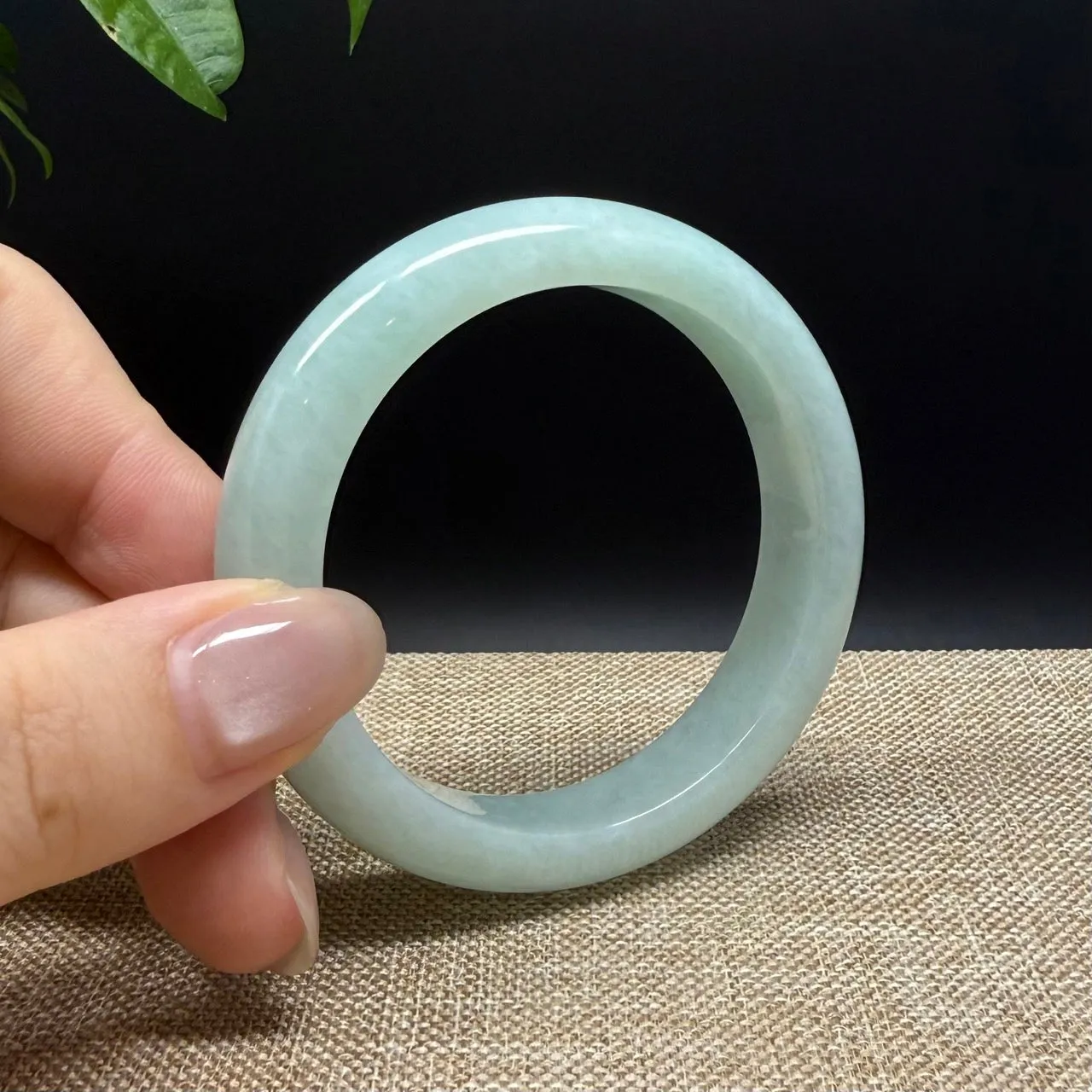 Genuine Burmese Green Jade Jadeite Bangle Bracelet ( 50.7mm )