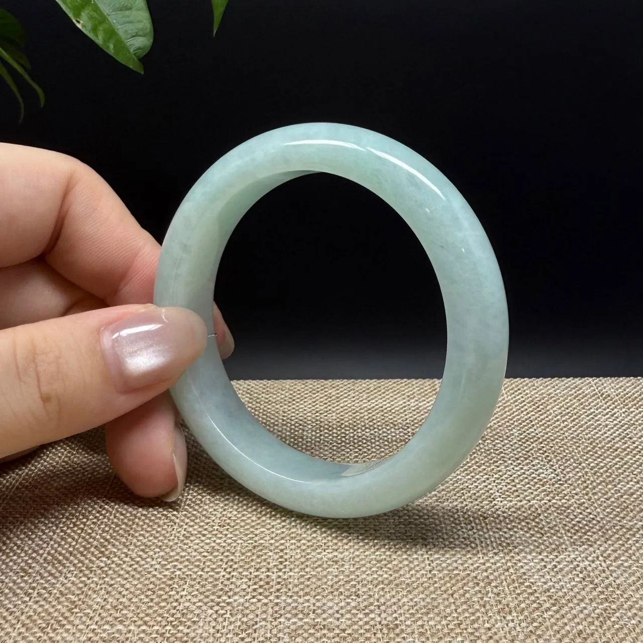 Genuine Burmese Green Jade Jadeite Bangle Bracelet ( 50.7mm )