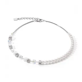 GeoCUBE® Precious Fusion Pearls White Necklace 5086/10-1400