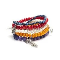 Gina Agate Gemstone Bracelet Sets, avail 5 colour combinations