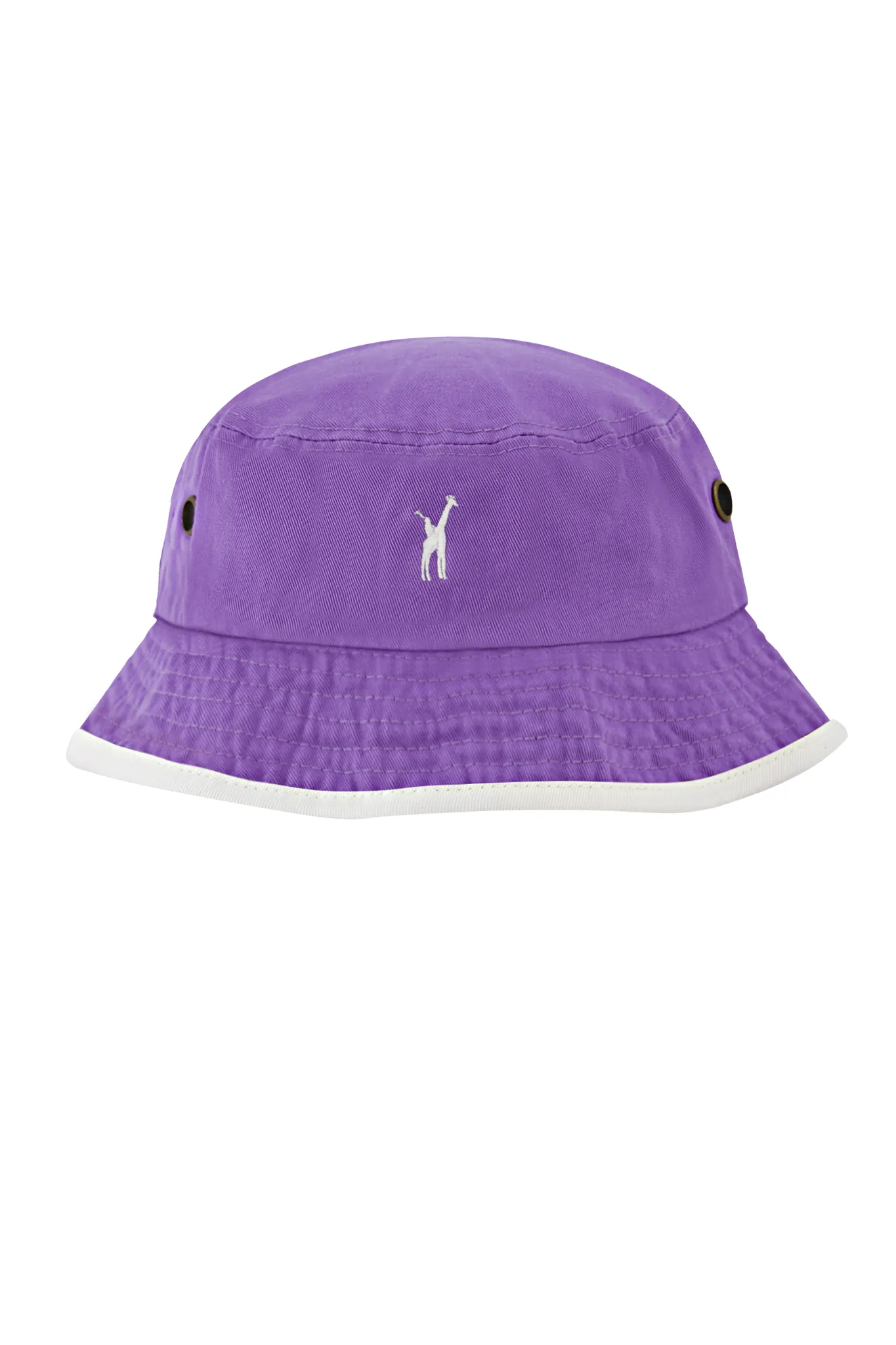 Giraffe Trimmed Bucket Hat - Purple