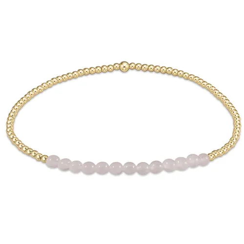 Gold Bliss 2mm Bead Bracelet | Assorted Gemstone Colors