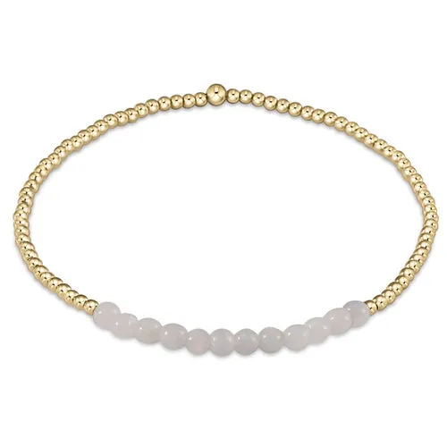 Gold Bliss 2mm Bead Bracelet | Assorted Gemstone Colors