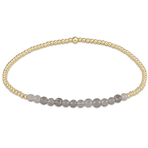 Gold Bliss 2mm Bead Bracelet | Assorted Gemstone Colors