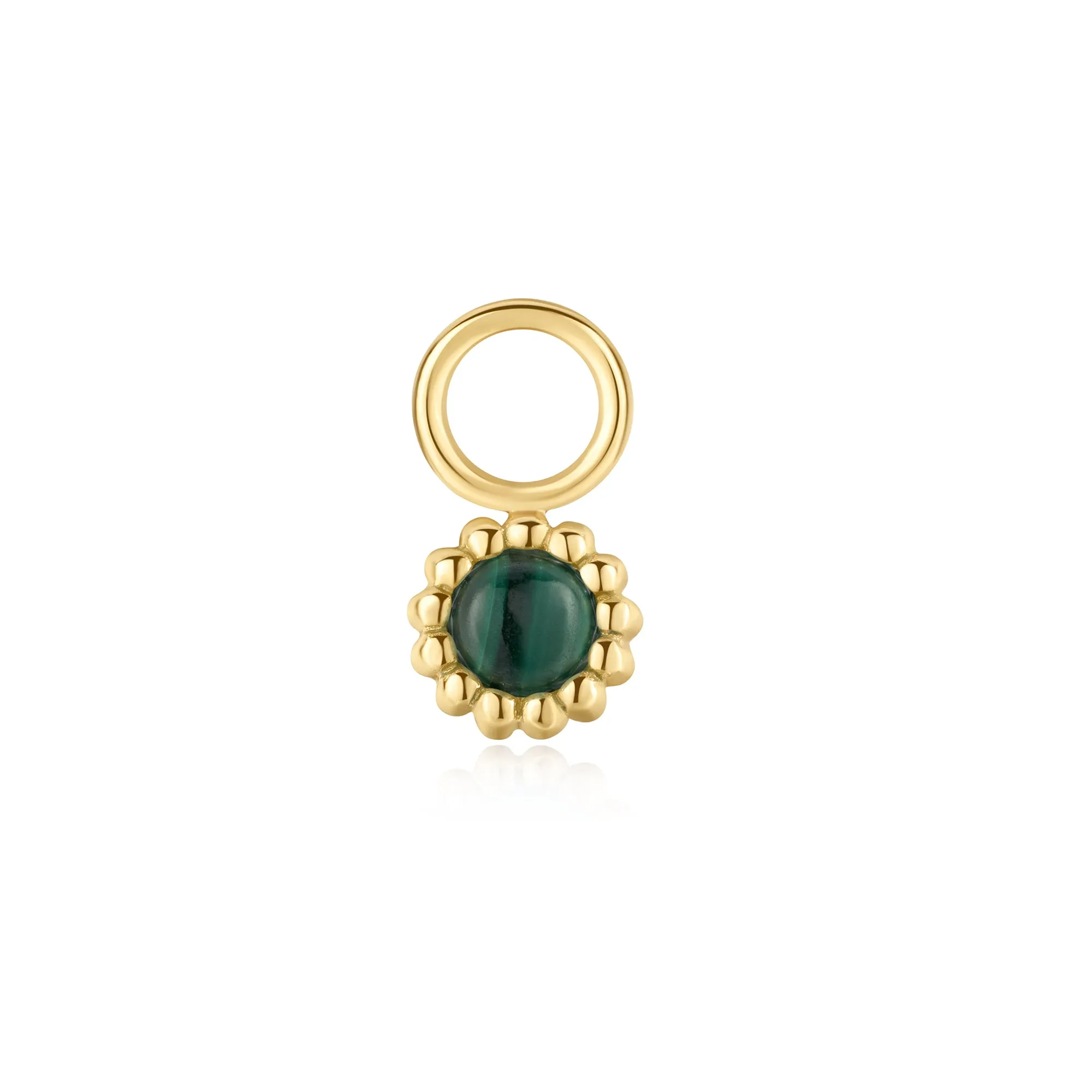 Gold Malachite and Turquoise Earring Charm