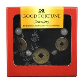 Good Fortune Bracelet - Jade and Coins