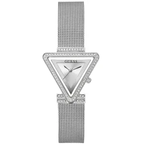 Guess Fame Silver Tone Mesh Bracelet Strap Ladies Watch GW0508L1