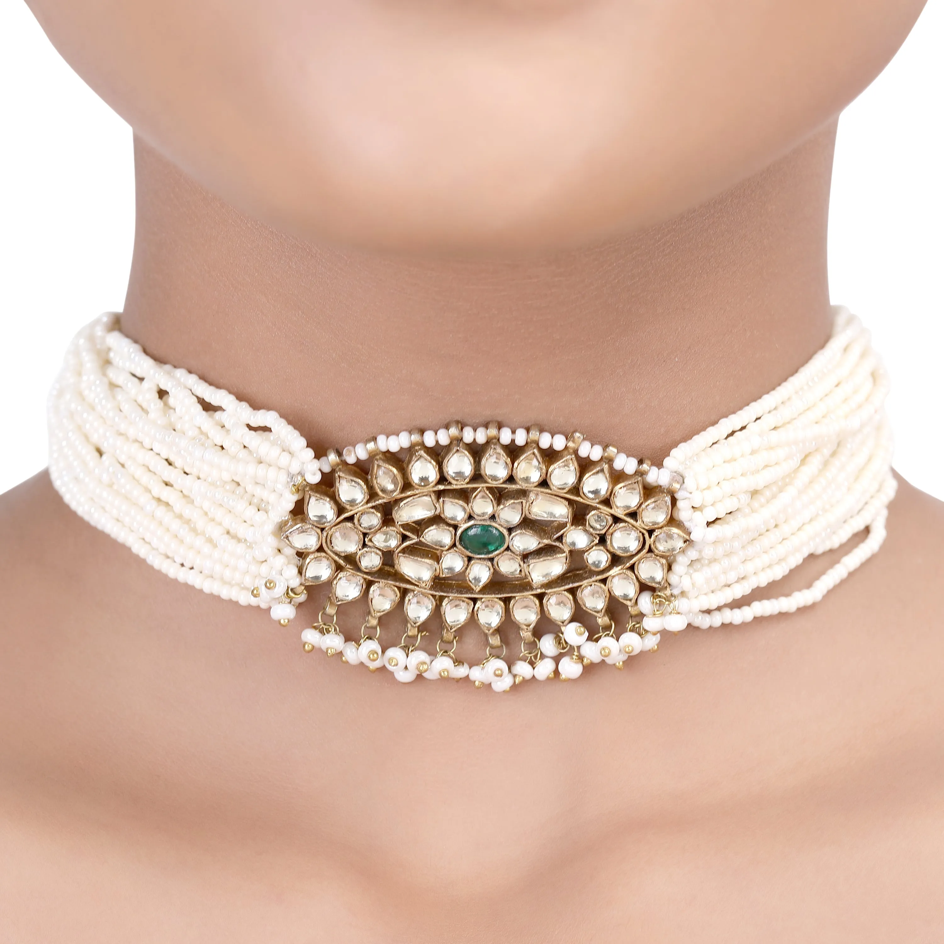 GULUBAND Neevetha KUNDAN CHOKER SET