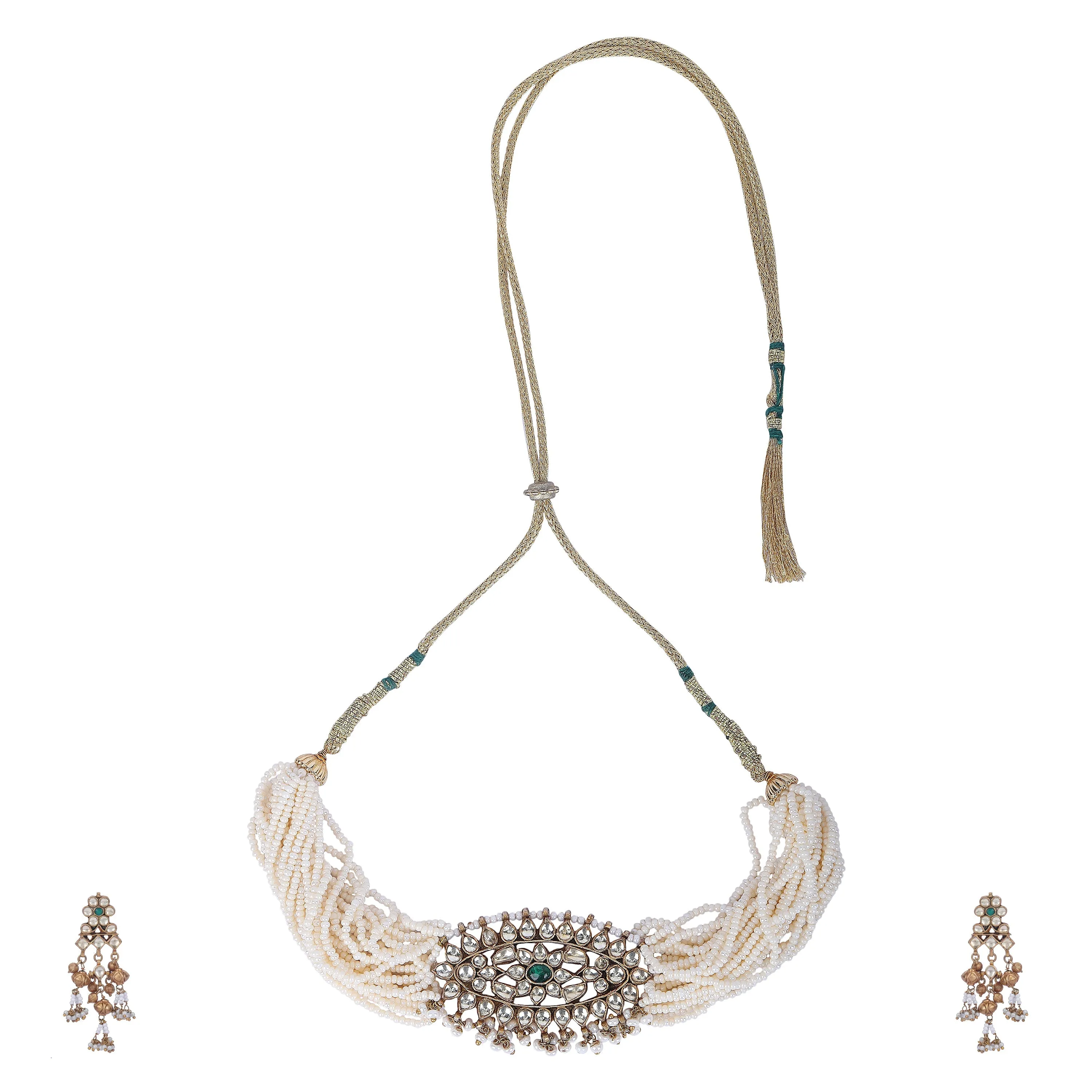 GULUBAND Neevetha KUNDAN CHOKER SET