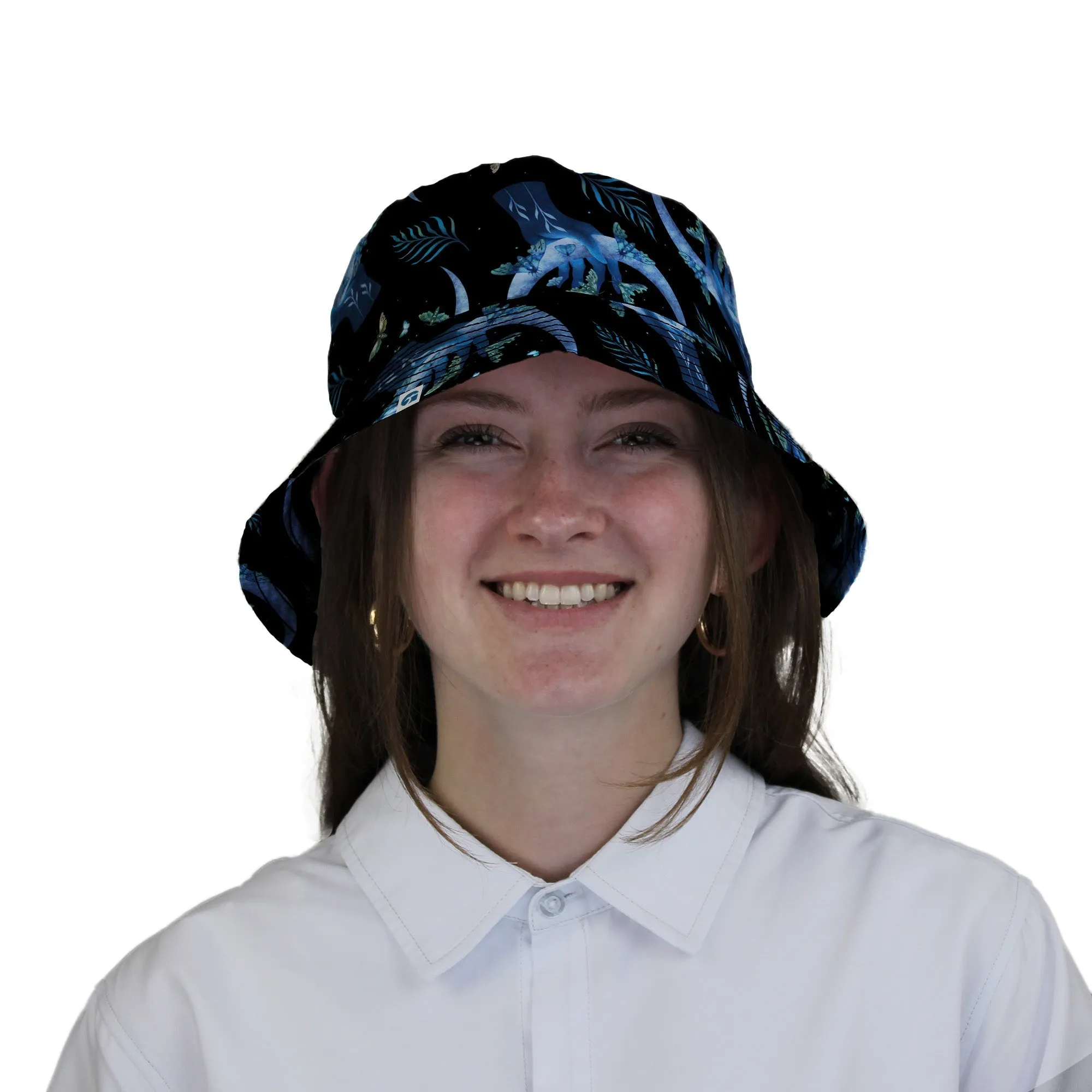 Hand on the Moon Moth Bucket Hat