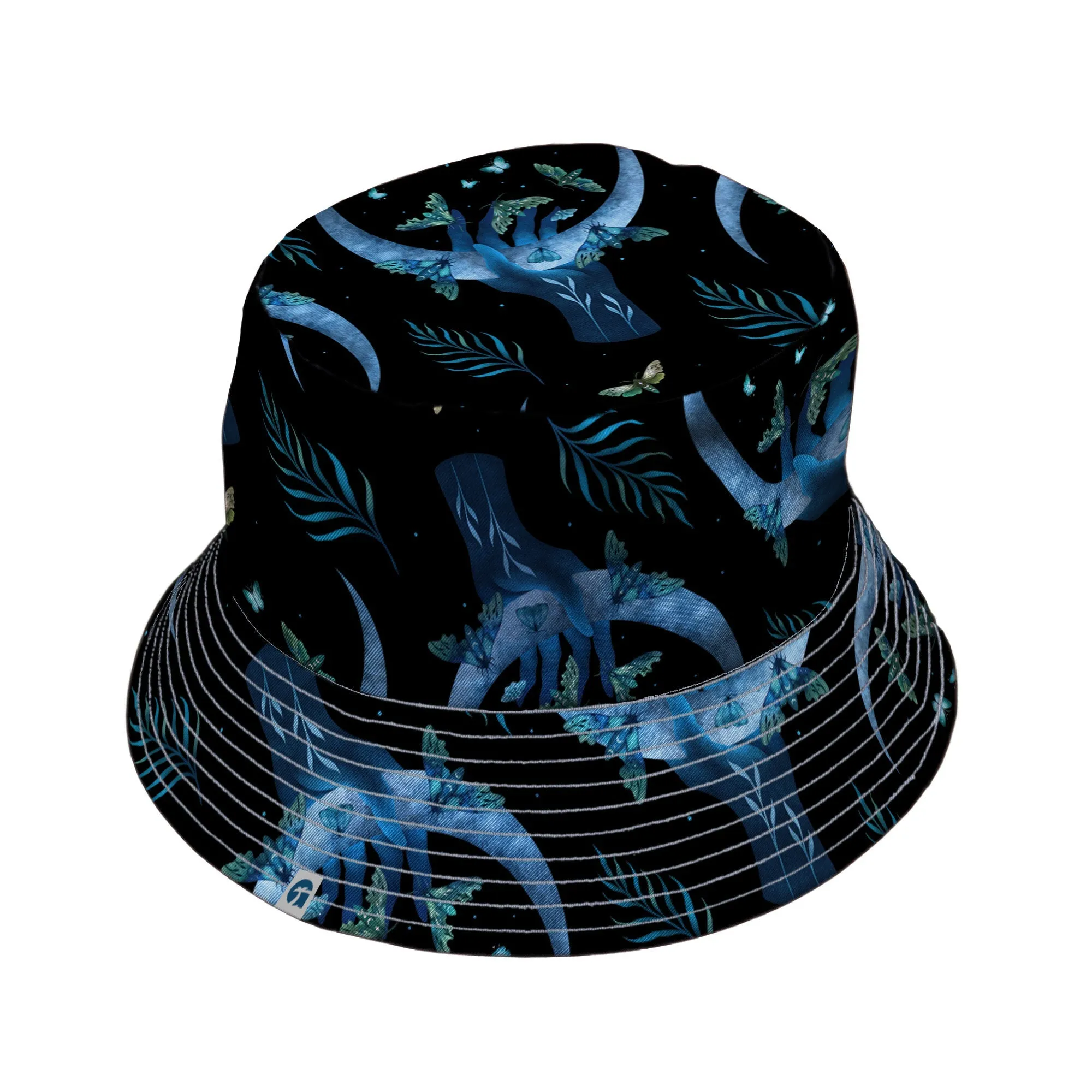 Hand on the Moon Moth Bucket Hat