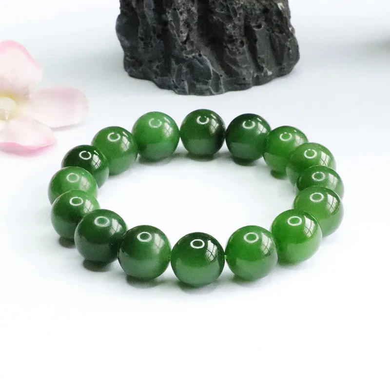 Handcrafted Sterling Silver Jade Bracelet from the Fortune's Favor Collection