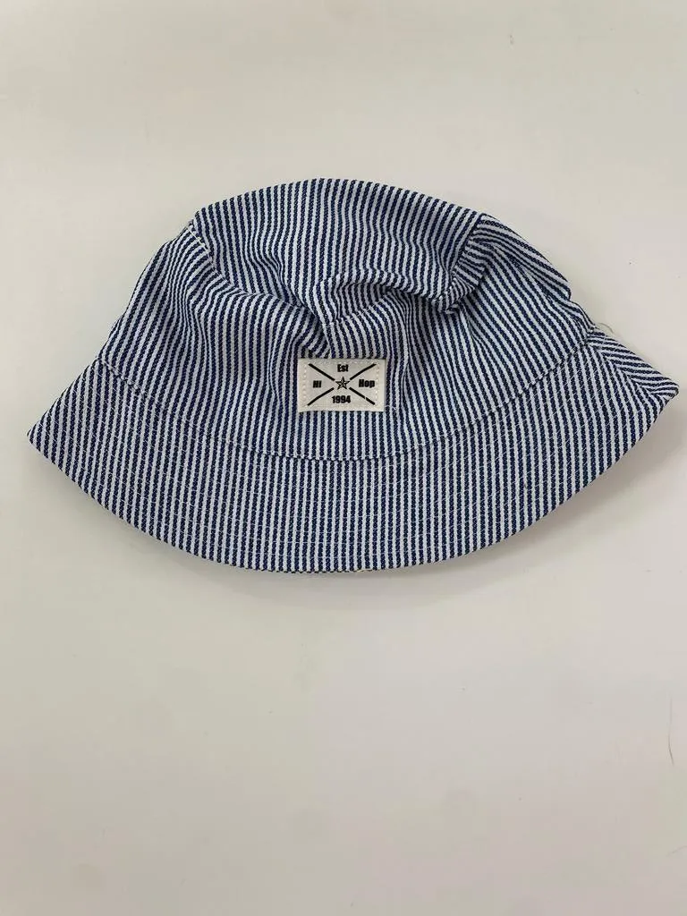 Hi Hop Nautical Stripe Bucket Hat blue 6-12 months