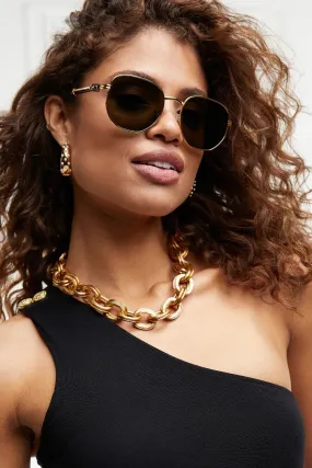 Holland Cooper Monaco Sunglasses in Gold