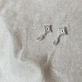 Illy Sterling Silver Rainbow Moonstone Earrings