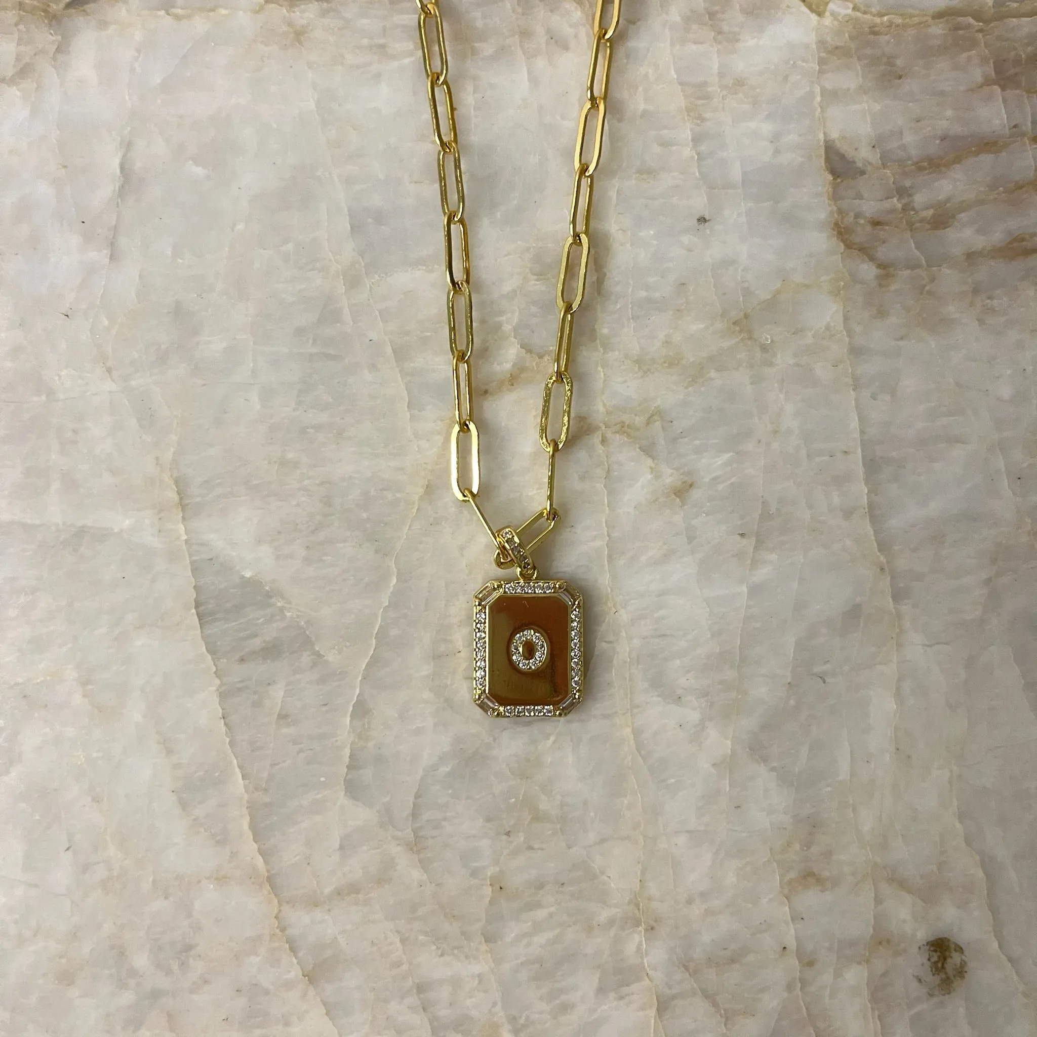 Initial Tile Necklace